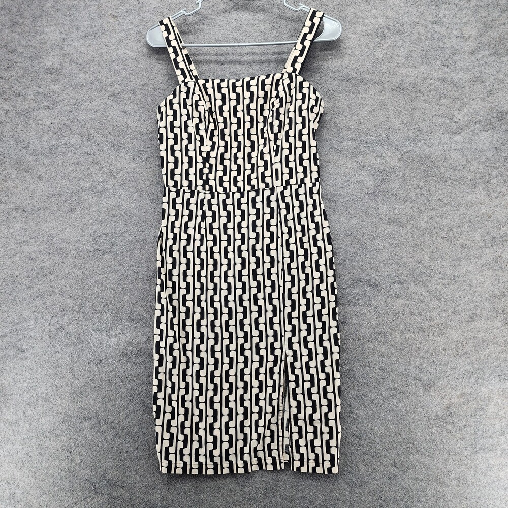 Monteau Los Angeles Dress Womens Medium Sleeveless Black White